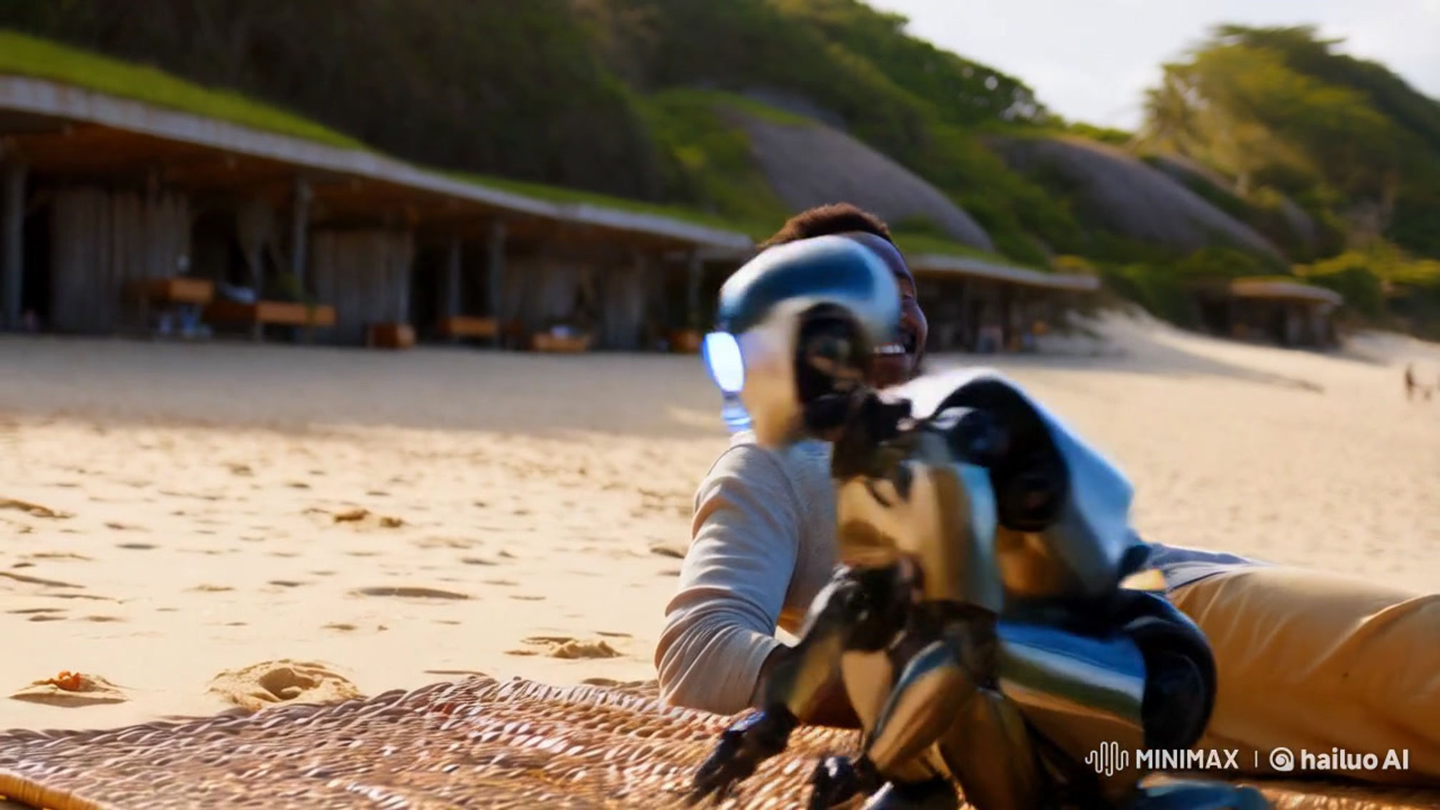 Man and Ai hanging out
